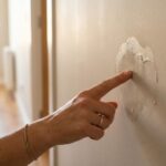 Detección de mancha de humedad y fuga de agua oculta en pared de vivienda